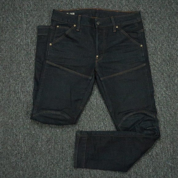 G Star Jeans Mens 30x30 Blue 5620 3D Slim 5 Pocket Dark Wash Denim
